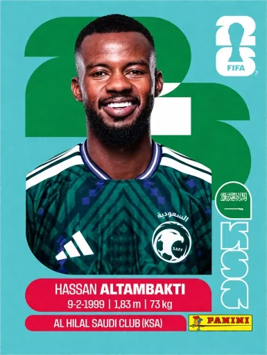 Figurita KSA-8 Hassan Altambakti Mundial 2026
