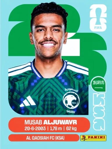 Figurita KSA-9 Musab Aljuwayr Mundial 2026