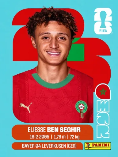 Figurita MAR-12 Eliesse Ben Seghir Mundial 2026