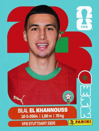 Figurita MAR-14 Bilal El Khannouss Mundial 2026