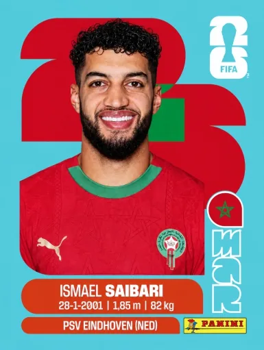 Figurita MAR-15 Ismael Saibari Mundial 2026