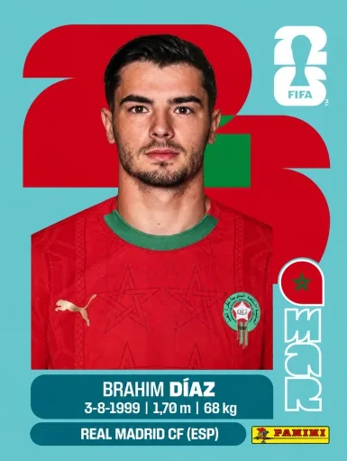 Figurita MAR-19 Brahim Diaz Mundial 2026