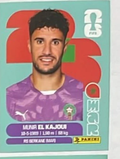Figurita MAR-3 Munir El Kajoui Mundial 2026