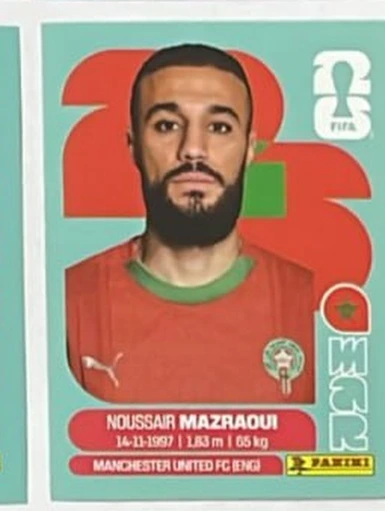 Figurita MAR-5 Noussair Mazraoui Mundial 2026