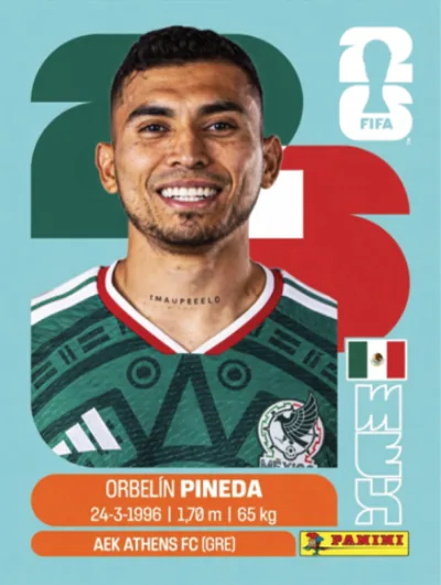 Figurita MEX-11 Orbelin Pineda Mundial 2026