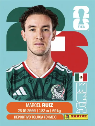 Figurita MEX-12 Marcel Ruiz Mundial 2026