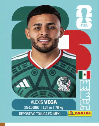 Figurita MEX-18 Alexis Vega Mundial 2026