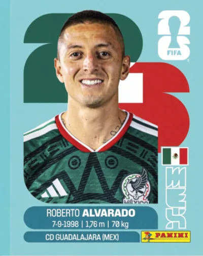 Figurita MEX-19 Roberto Alvarado Mundial 2026