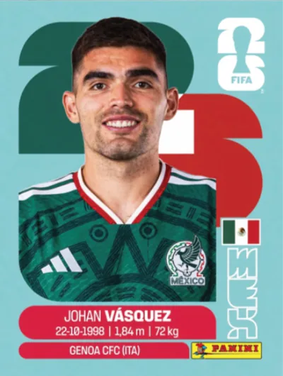 Figurita MEX-3 Johan Vasquez Mundial 2026