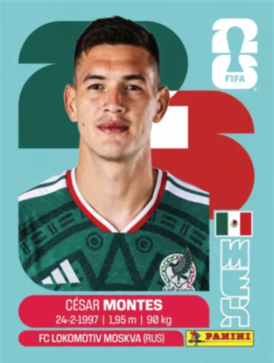 Figurita MEX-5 Cesar Montes Mundial 2026