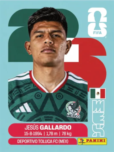 Figurita MEX-6 Jesus Gallardo Mundial 2026