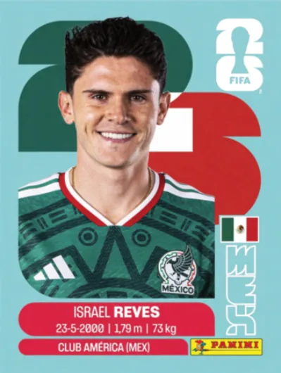Figurita MEX-7 Israel Reyes Mundial 2026