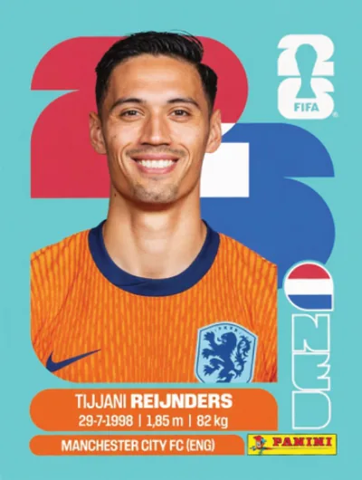 Figurita NED-10 Tijjani Reijnders Mundial 2026