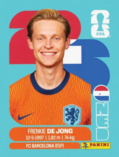 Figurita NED-14 Frenkie de Jong Mundial 2026