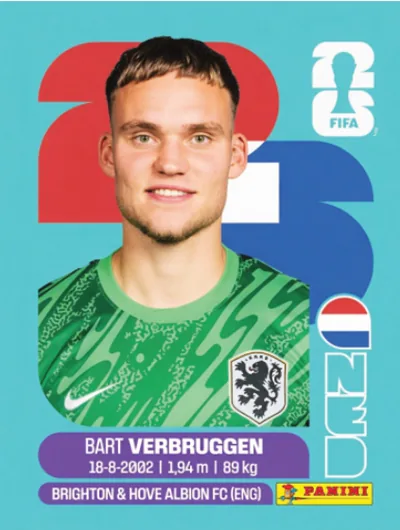 Figurita NED-2 Bart Verbruggen Mundial 2026