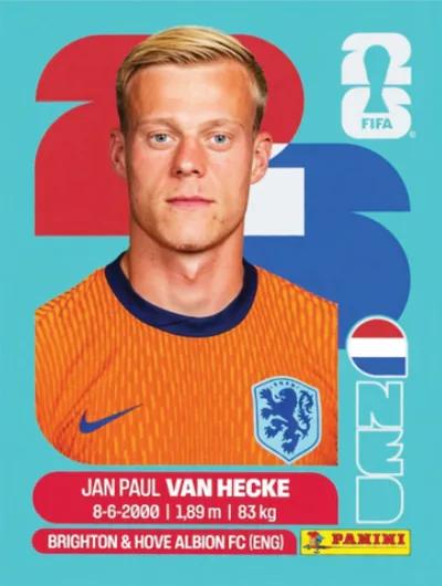 Figurita NED-9 Jan Paul van Hecke Mundial 2026