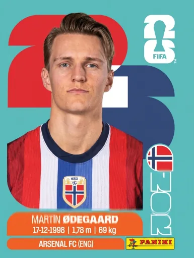 Figurita NOR-10 Martin Ødegaard Mundial 2026