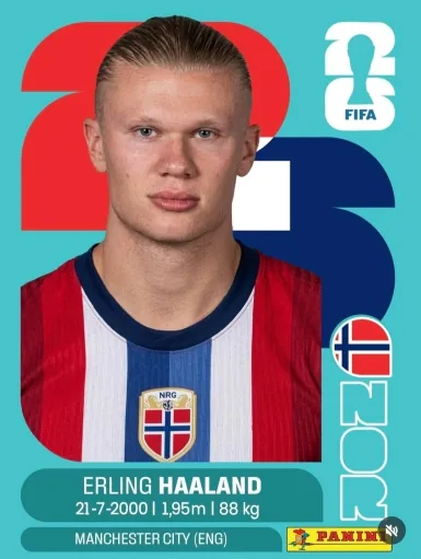 Figurita NOR-15 Erling Haaland Mundial 2026
