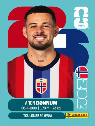 Figurita NOR-17 Aron Dønnum Mundial 2026