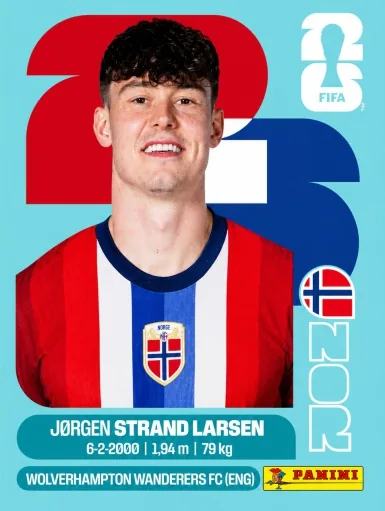 Figurita NOR-18 Jorgen Strand Larsen Mundial 2026