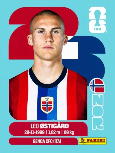Figurita NOR-4 Leo Ostigård Mundial 2026