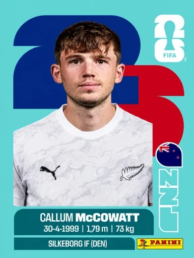 Figurita NZL-19 Callum McCowatt Mundial 2026