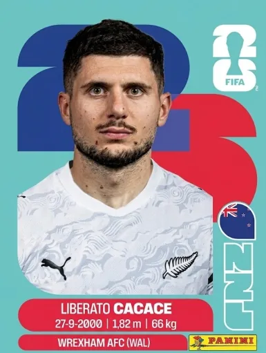 Figurita NZL-5 Liberato Cacace Mundial 2026