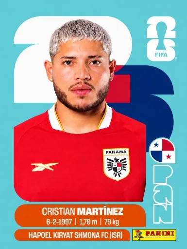 Figurita PAN-10 Cristian Martinez Mundial 2026