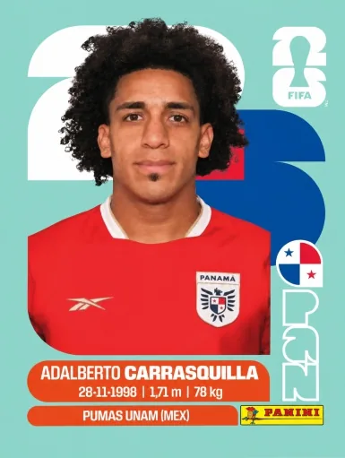 Figurita PAN-12 Adalberto Carrasquilla Mundial 2026