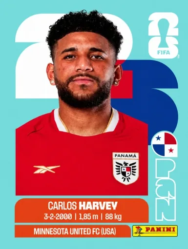Figurita PAN-15 Carlos Harvey Mundial 2026