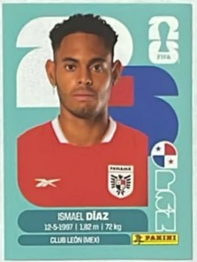 Figurita PAN-16 Ismael Díaz Mundial 2026
