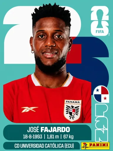 Figurita PAN-17 Jose Fajardo Mundial 2026