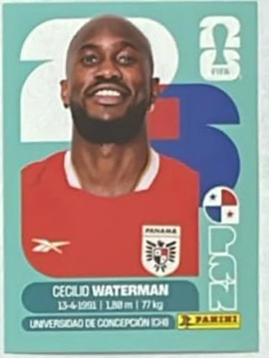Figurita PAN-18 Cecilio Waterman Mundial 2026