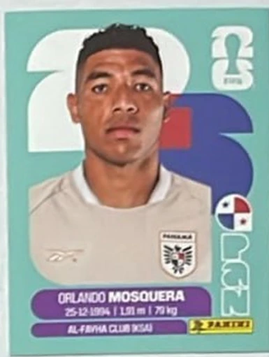Figurita PAN-2 Orlando Mosquera Mundial 2026