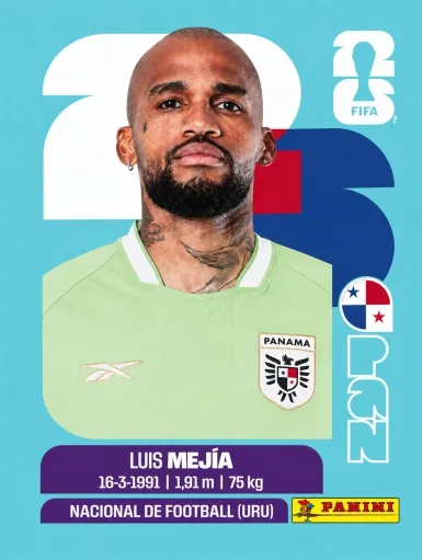Figurita PAN-3 Luis Mejia Mundial 2026