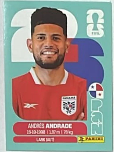 Figurita PAN-5 Andres Andrade Mundial 2026