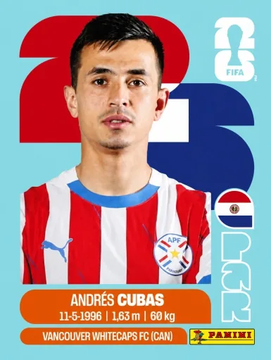 Figurita PAR-12 Andres Cubas Mundial 2026