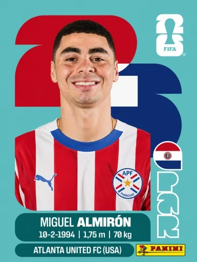 Figurita PAR-17 Miguel Almirón Mundial 2026