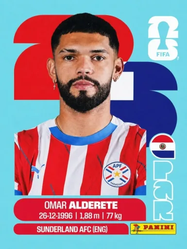 Figurita PAR-7 Omar Alderete Mundial 2026