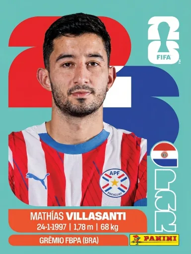 Figurita PAR-9 Mathías Villasanti Mundial 2026