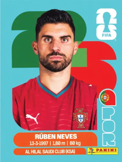 Figurita POR-11 Ruben Neves Mundial 2026