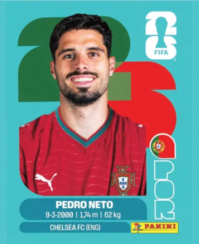 Figurita POR-19 Pedro Neto Mundial 2026