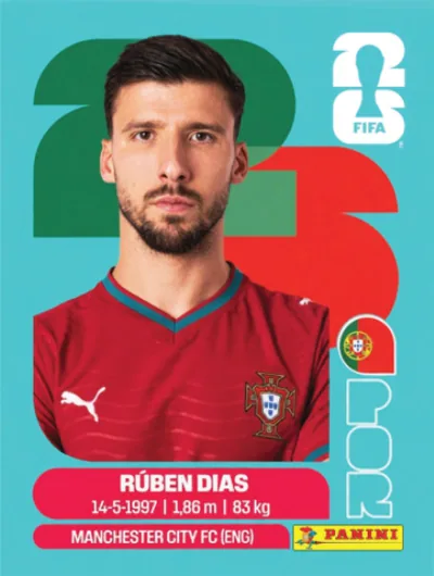 Figurita POR-4 Ruben Dias Mundial 2026