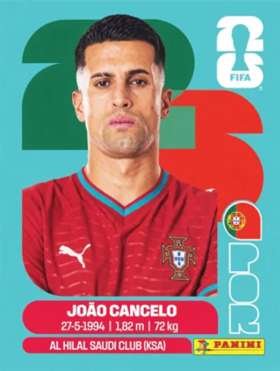 Figurita POR-5 João Cancelo Mundial 2026