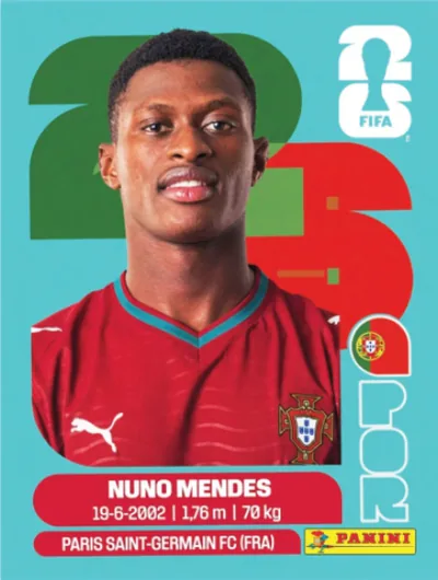 Figurita POR-7 Nuno Mendes Mundial 2026