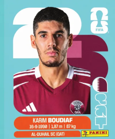 Figurita QAT-10 Karim Boudiaf Mundial 2026