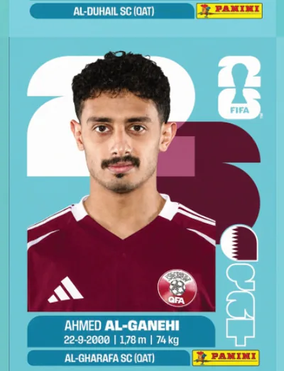 Figurita QAT-19 Ahmed Al Ganehi Mundial 2026