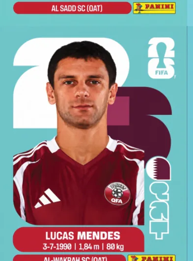 Figurita QAT-4 Lucas Mendes Mundial 2026