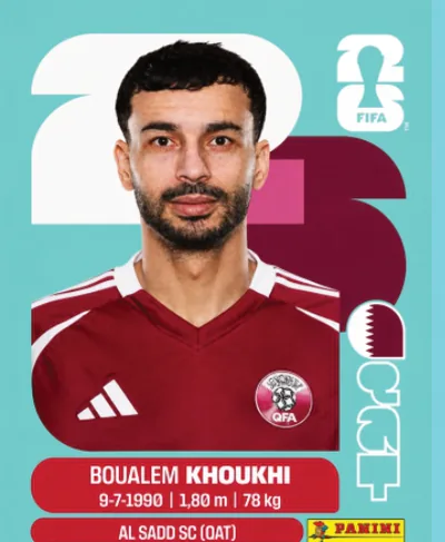 Figurita QAT-6 Boualem Khoukhi Mundial 2026