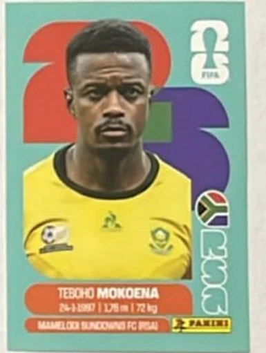 Figurita RSA-11 Teboho Mokoena Mundial 2026